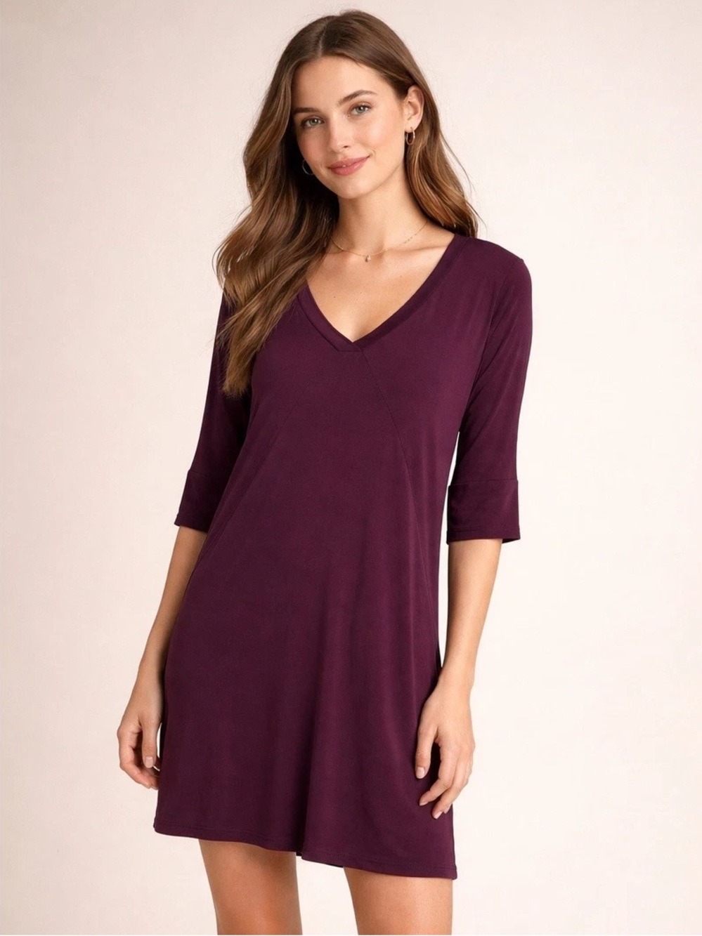 Abercrombie & Fitch Plum V-Neck Tunic Top